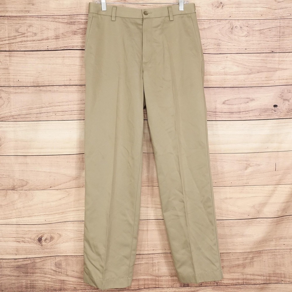 Dockers D2 Khaki Pants Mens 31x32 Beige Regular Fit Straight Leg Flat Front